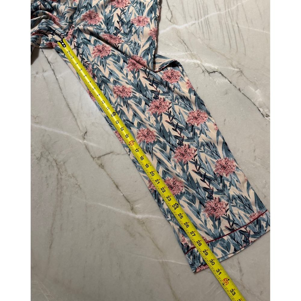 Cynthia Rowley Women's Floral Tropical Pajama Set M Short Sleeve Top Large Pants - Picture 10 of 15